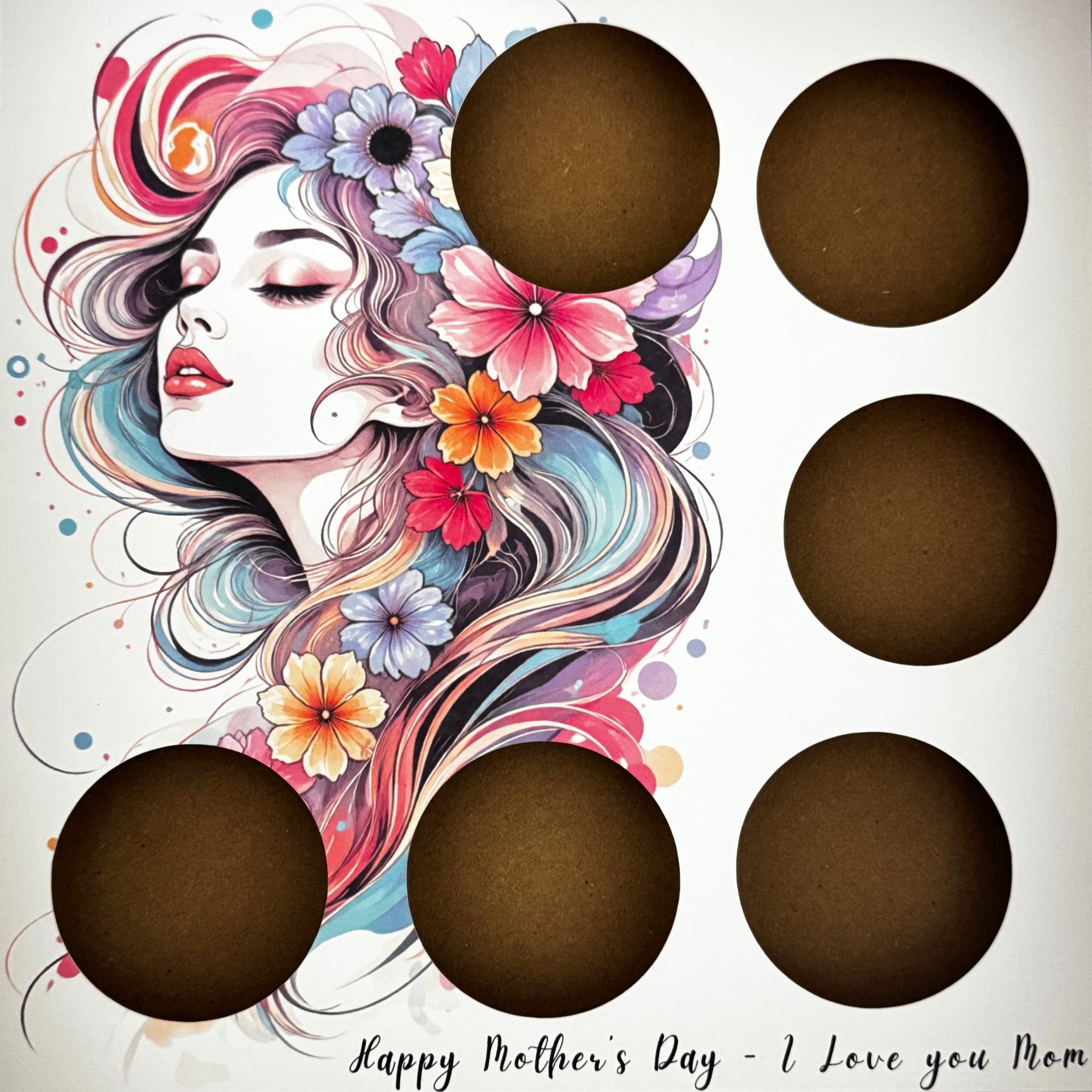 mother's day cupcake inserts (copy) Water Color Mother's Day CupCake Insert