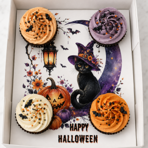 Kitty Cat & The Moon Halloween